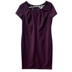 Pendleton Women’s Plum color Sheath Short Sleeve Wool Lined Zip Dress Size 10